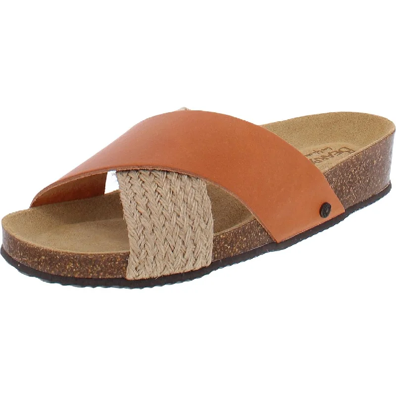 Comfortable sandals for hot shore evenings-Bearpaw Womens Valentina Leather Padded Insole Footbed Sandals