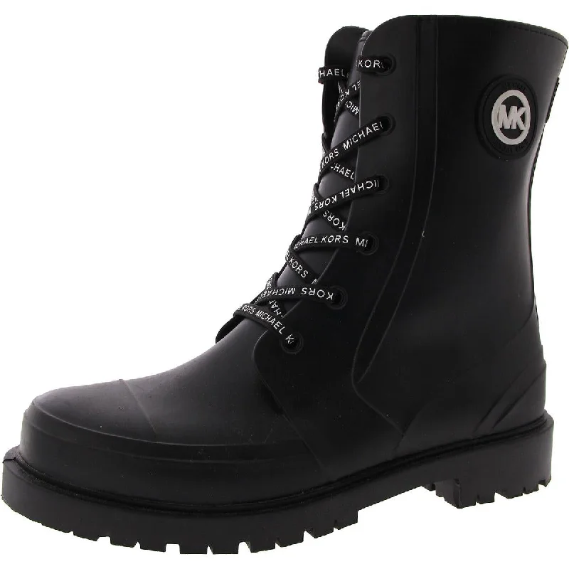 Boots with wild ridge piles -MICHAEL Michael Kors Womens Block Heel Lugged Sole Combat & Lace-Up Boots