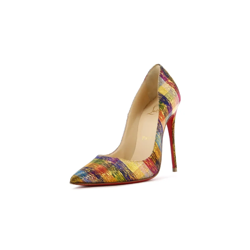 High heels with playful plaid designs -Women's So Kate Pumps Printed Canvas 120