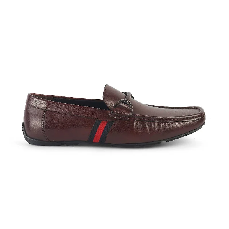 Soft loafers for gentle evening strolls-Tresmode Monoco Wine Men's Leather Driving Loafers