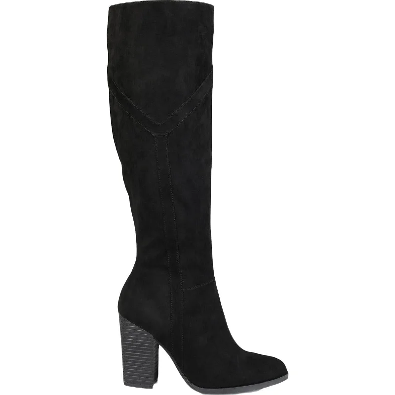 Boots for home ridge gigs -Journee Collection Womens Kyllie Extra Wide Calf Faux Suede Knee-High Boots