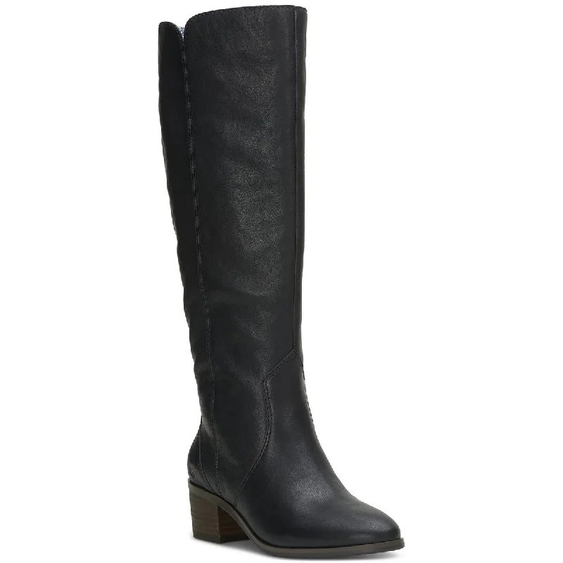 Boots for soggy hill hikes -Lucky Brand Womens Cashlin Leather Round Toe Knee-High Boots