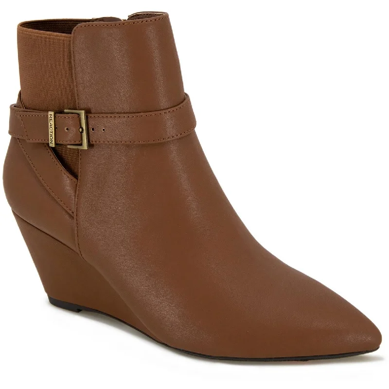 Boots with cozy ridge repose -Kenneth Cole Reaction Womens Emmie Faux Leather Wedge Boots