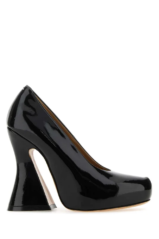 High heels for sunny fall vibes -MAISON MARGIELA Elegant Leather Sketch Pumps with 12 cm Heel Height