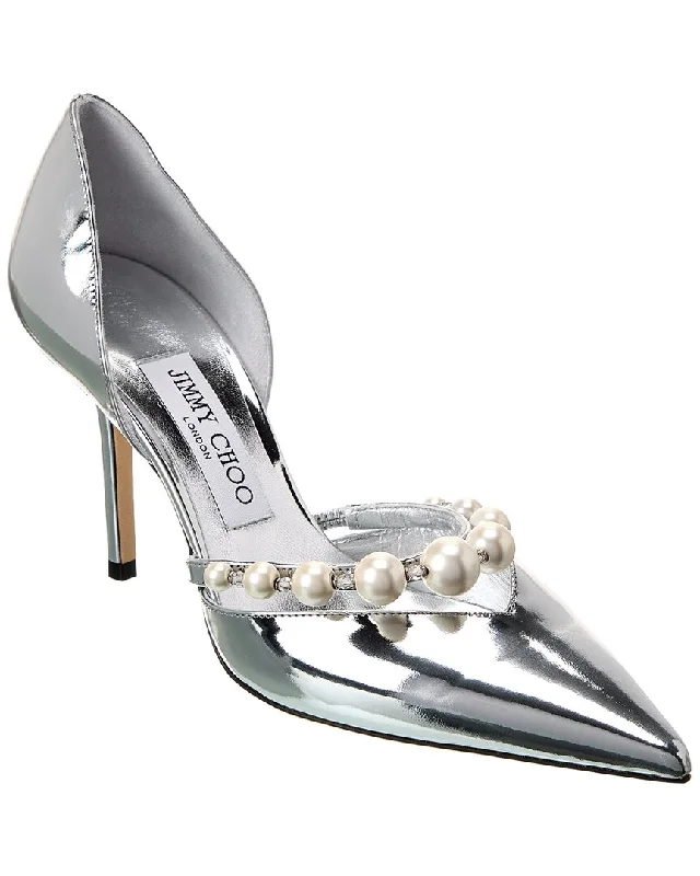 High heels with contoured heel linings -Jimmy Choo Aurelie 85 Leather Pump