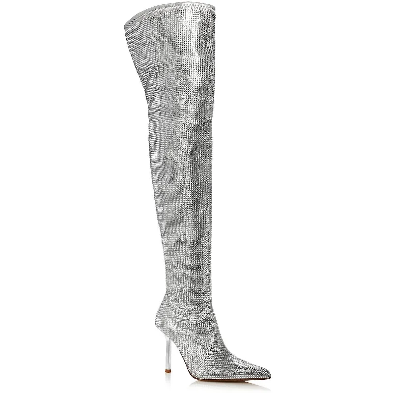 Boots for bleak ridge eves -Aqua Womens Nicki Embellished Over-The-Knee Boots