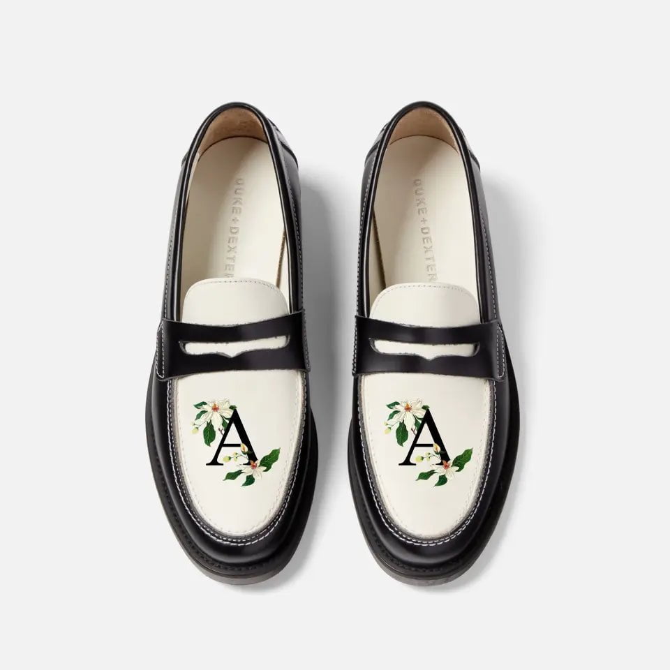 Lightweight loafers for sunny evening strolls-Hand-Painted Initial Penny Loafer - Women's