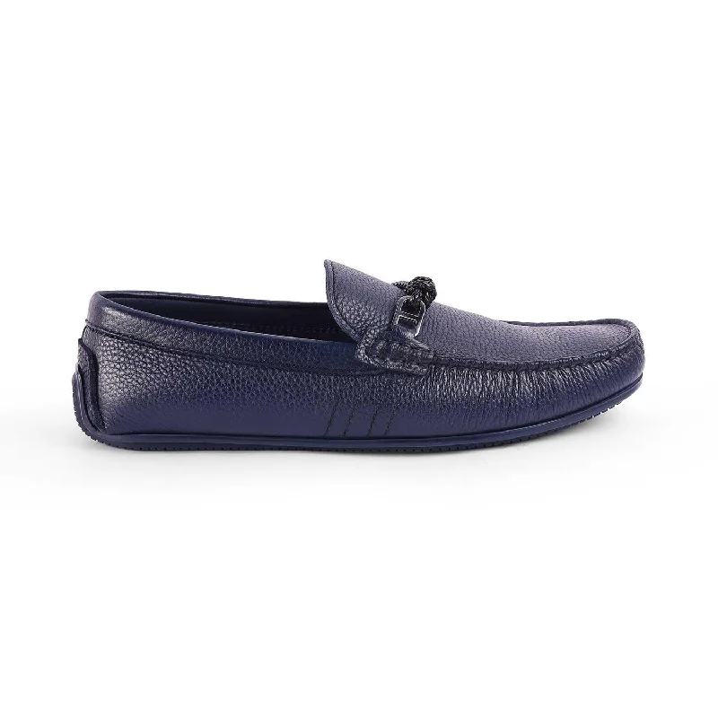 Premium loafers for elegant night comfort-Tresmode Bristo Blue Men's Leather Driving Loafers