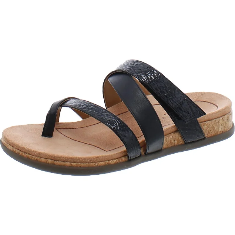 Cushioned sandals for cozy shore evenings-Vionic Womens Anelle Patent Strappy Slide Sandals