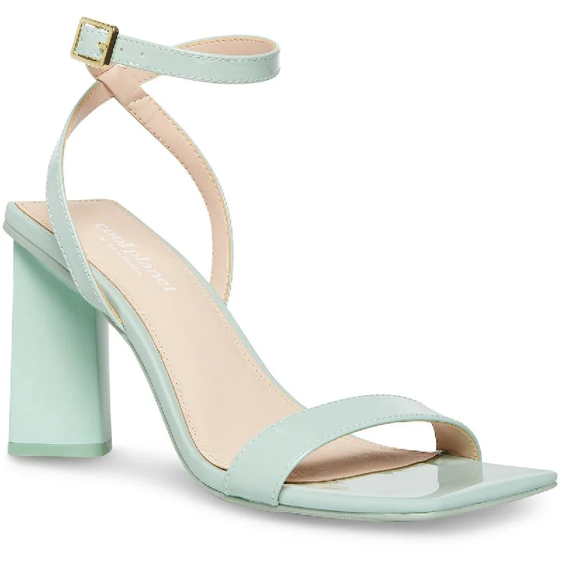 Cushioned sandals for cozy shore evenings-Cool Planet by Steve Madden Womens Sculptd Ankle Strap Buckle Block Heels