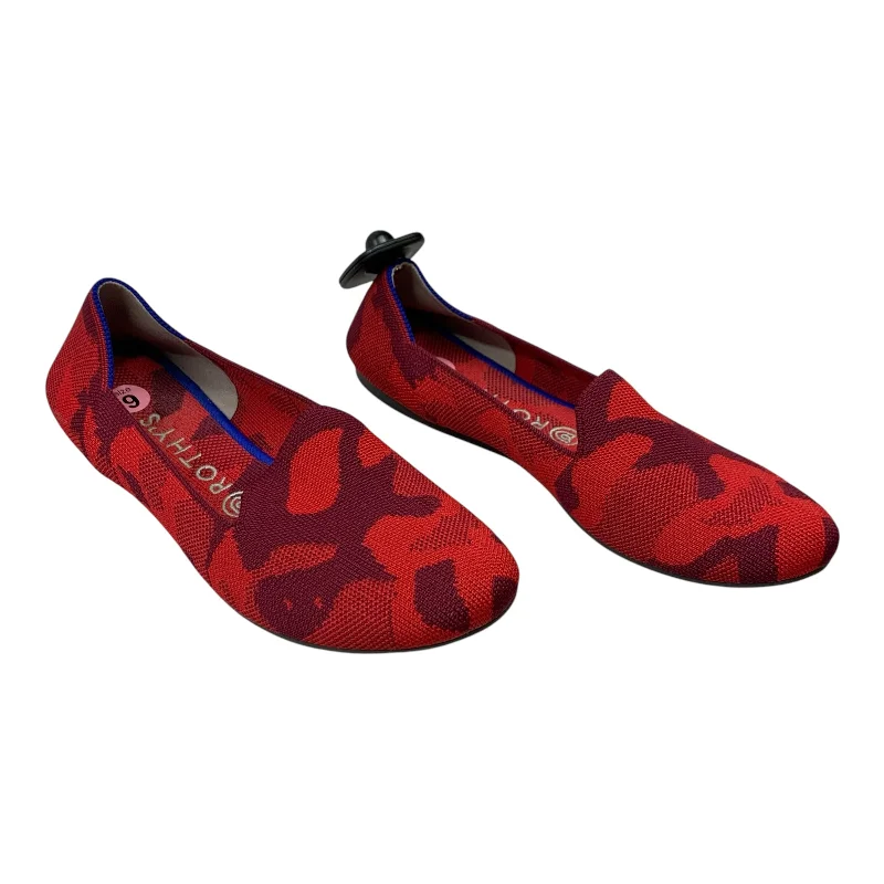 Flats with hidden sole traction -Shoes Flats By Rothys In Camouflage Print, Size: 9