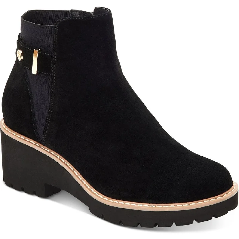 Boots for easy ridge drives -Giani Bernini Womens Vaass Suede Ankle Wedge Boots