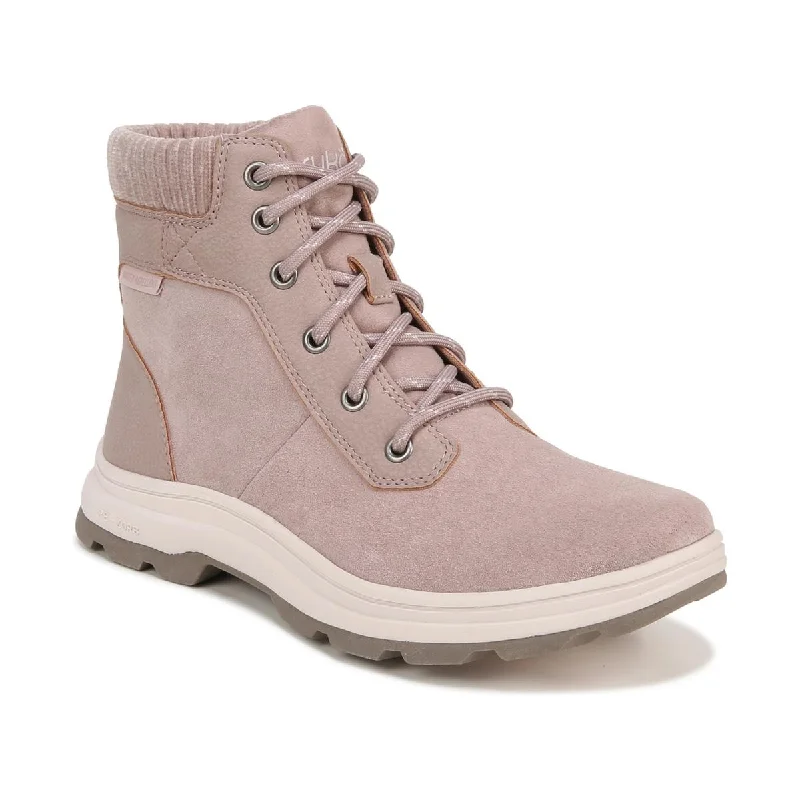 Boots for calf ache soothing -Ryka Womens Brunswick Solid Round Toe Combat & Lace-up Boots