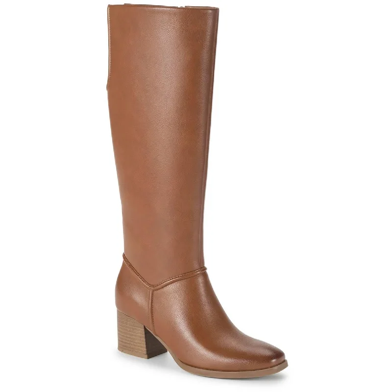 Steady boots for aging hikers -Baretraps Womens Thalia Faux Leather Almond Toe Knee-High Boots