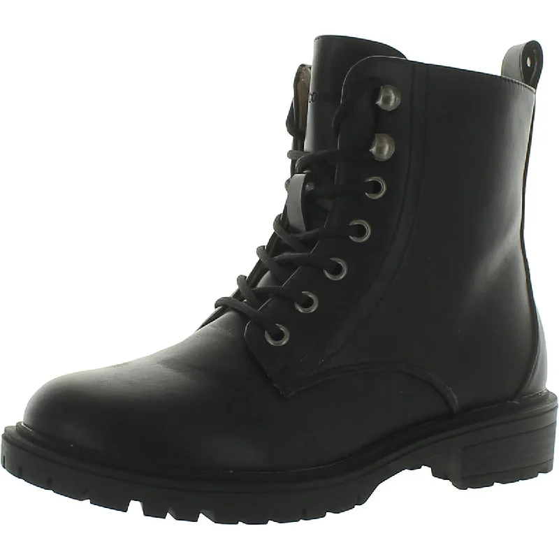 Boots with mindful ridge calm -French Connection Womens STEWART Vegan Leather Combat & Lace-Up Boots