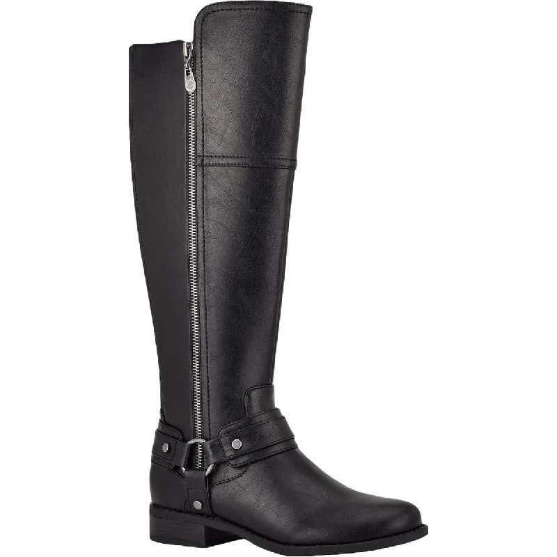 Boots with chill ridge hush -GBG Los Angeles Womens Harlea Faux Leather Harness Knee-High Boots