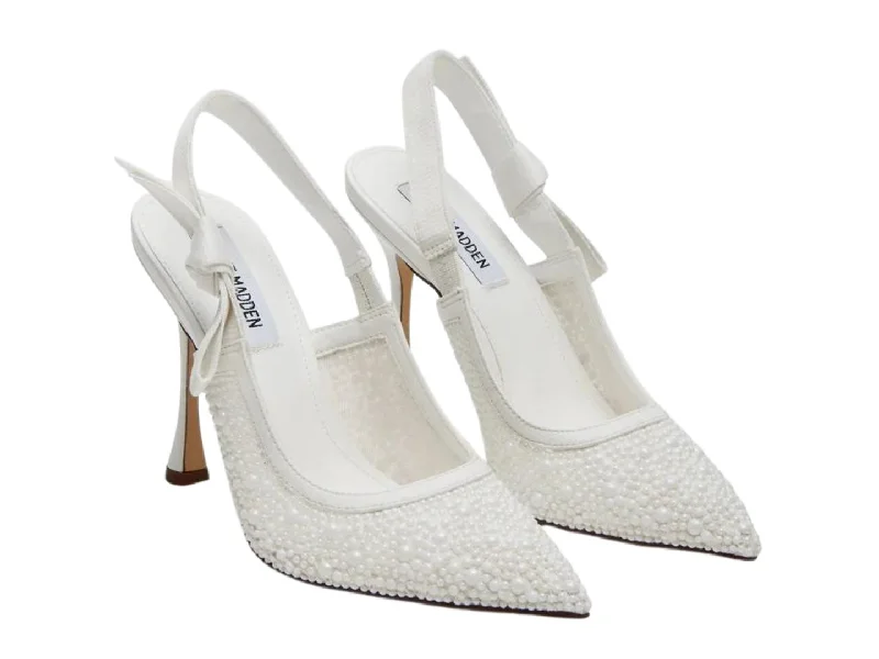 High heels with ventilated sole fabrics -Steve Madden: Bri White Lace