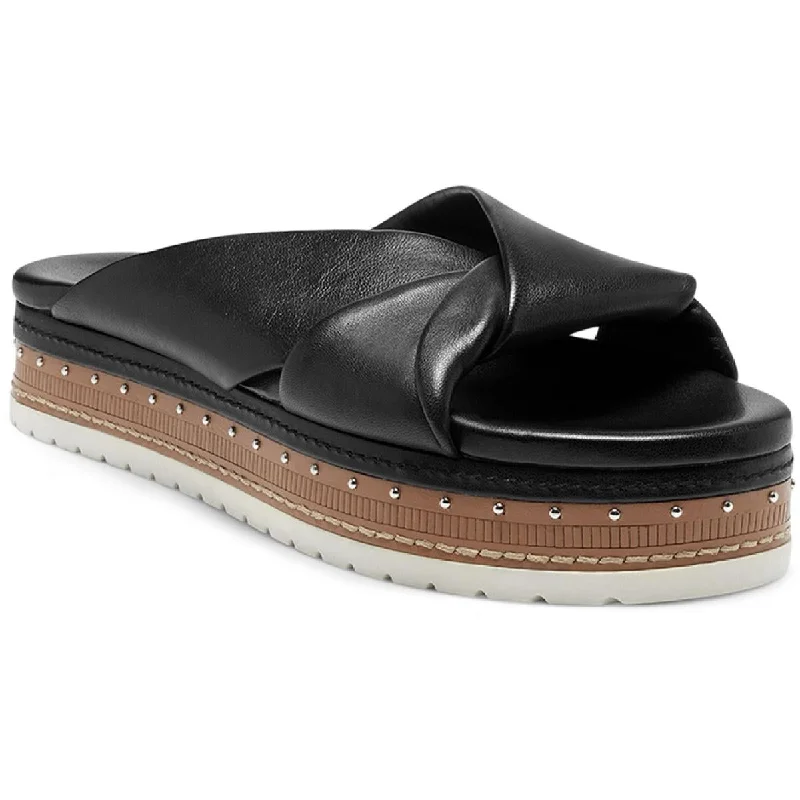 Stylish sandals for evening shore evenings-Vince Camuto Womens VC Rareden Leather Slide Sandals