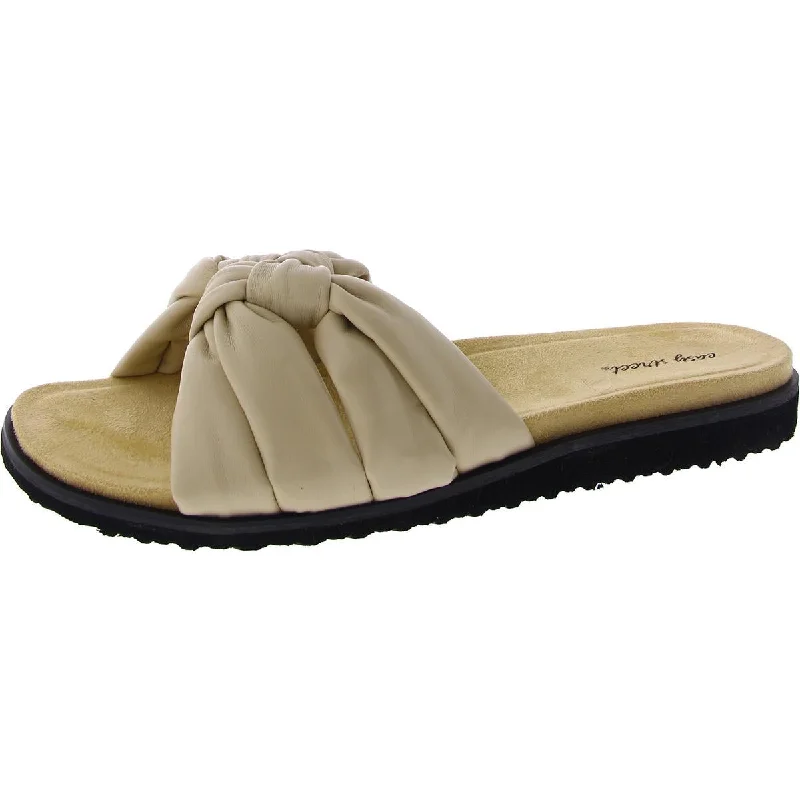 Soft sandals for gentle shore evenings-Easy Street Womens Suzanne Supercomff Faux Leather Slide Sandals