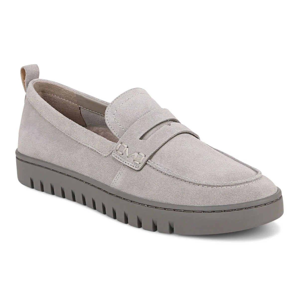 Lightweight loafers for sunny evening comfort-Vionic Uptown Loafer Light Grey Suede Women's