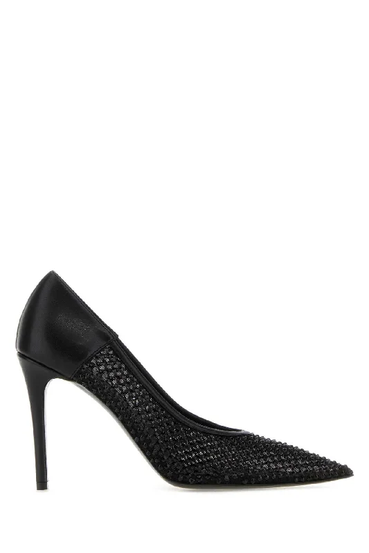 High heels with quick-dry interiors -STELLA McCARTNEY Embellished Mesh Iconic Pumps - 10 cm Heel Height