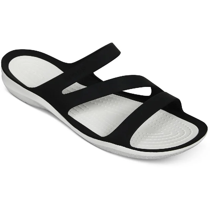 Waterproof sandals for oceanfront comfort-Crocs Womens Swiftwater Iconic Comfort Water Friendly Slide Sandals