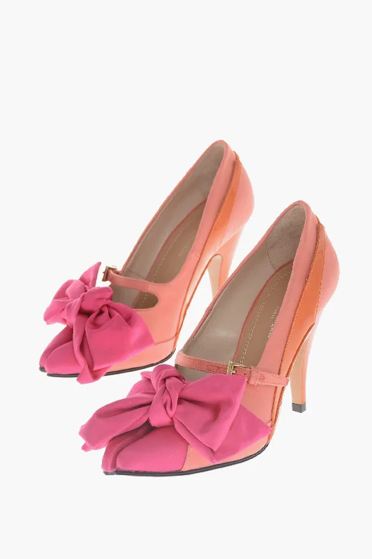 High heels with solid sole grips -Maison Margiela Pumps With Strap And Bow Detail 10 Cm