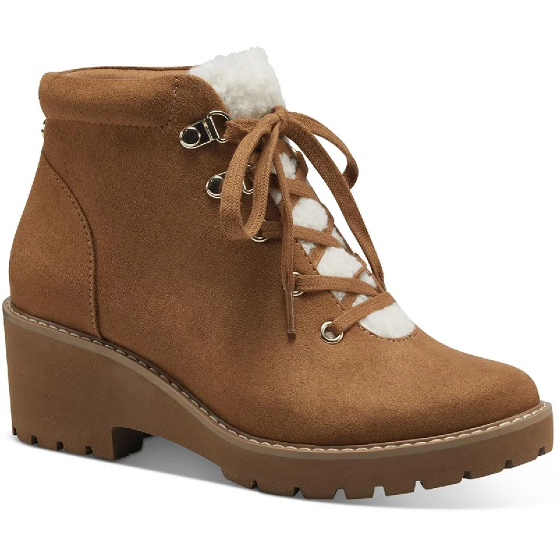 Boots with budget-friendly reps -Giani Bernini Womens Valentena Ankle Lugged Sole Combat & Lace-up Boots