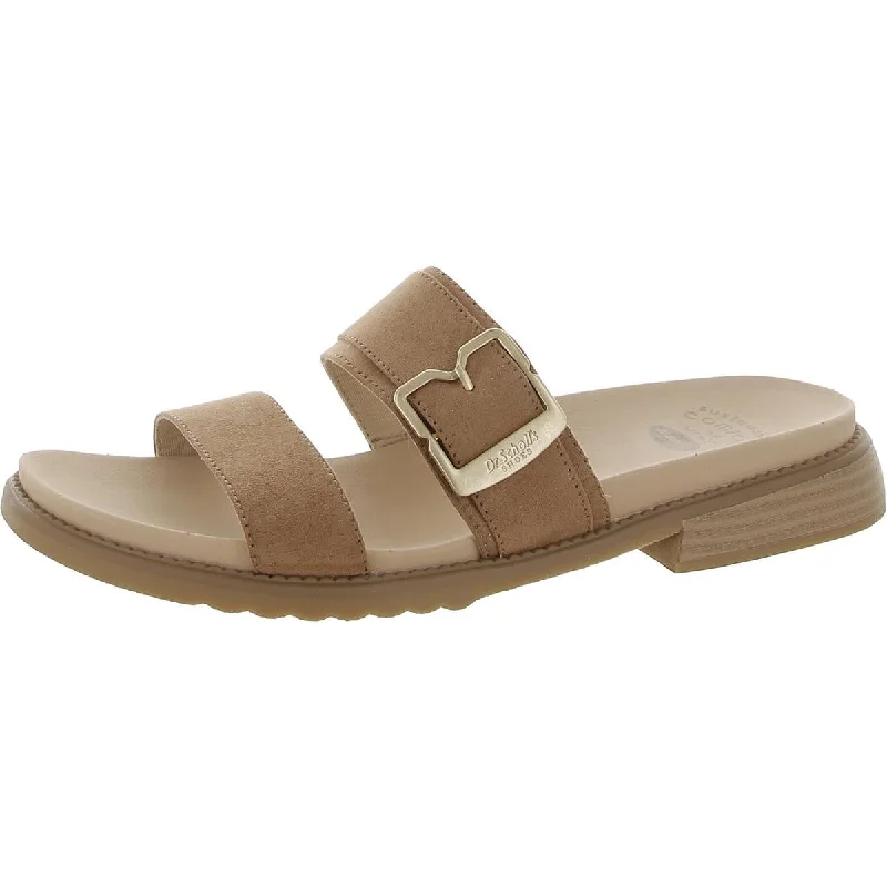 Breathable sandals for light shore evenings-Dr. Scholl's Shoes Womens Alyssa Faux Suede Slip On Slide Sandals