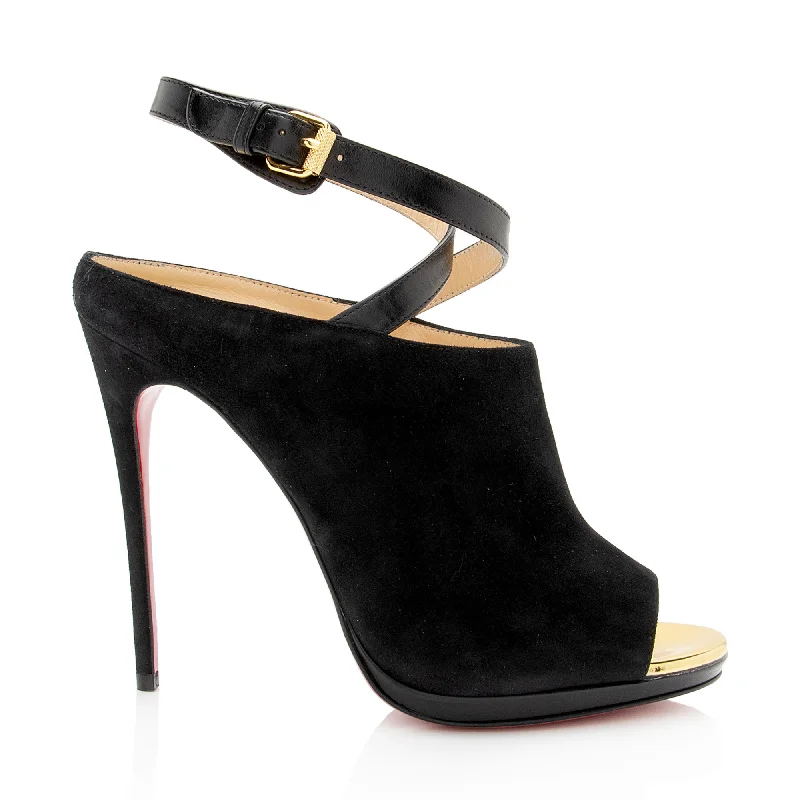 High heels for mellow dusk strolls -Christian Louboutin Suede Lumir 120 Pumps