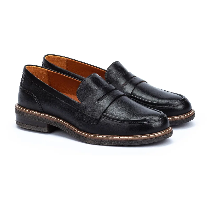 Breathable loafers for airy night comfort-Pikolinos Aldaya Loafer Black Women's