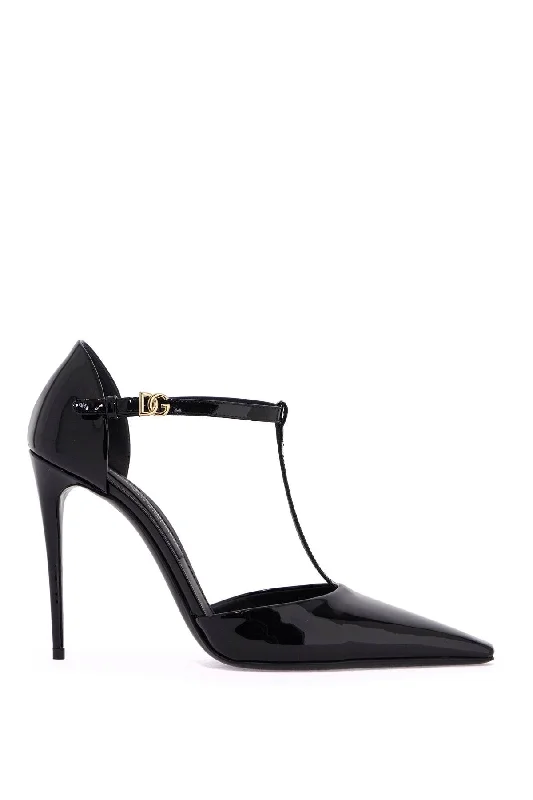 High heels for weekend cider outings -Dolce & Gabbana Women's T-Bar Patent Leather DãCol