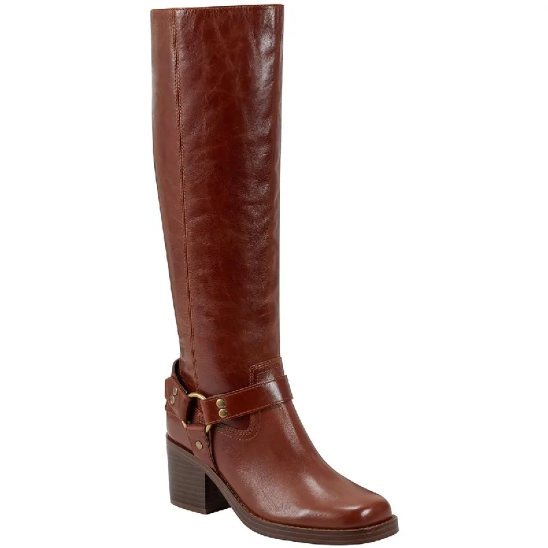 Boots for daily trail wear -Marc Fisher Womens LAILE Leather Zipper Knee-High Boots