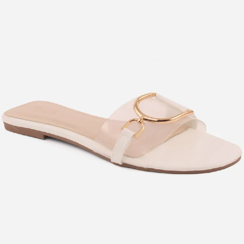 Slippers for deck nap lounging -Women "SOFIA" Transparent Upper Slippers