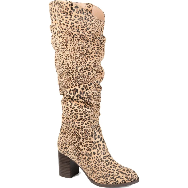 Boots with light ridge piles -Journee Collection Womens Aneil Faux Suede Tall Knee-High Boots