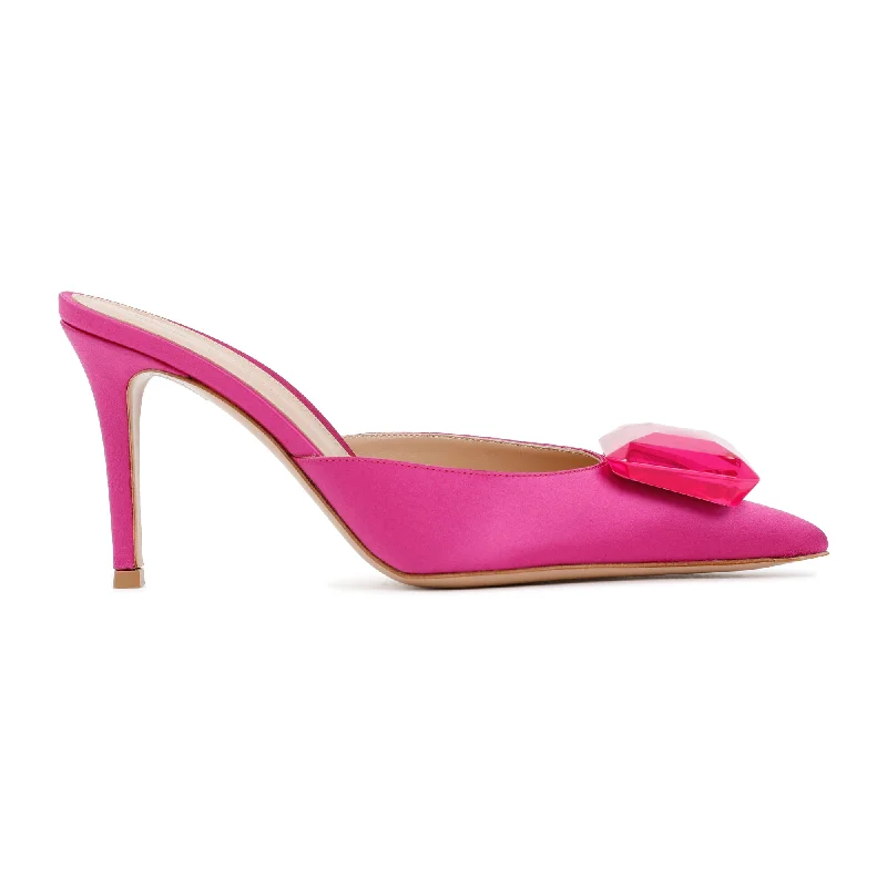 High heels with contoured heel linings -GIANVITO ROSSI Floral Bloom Pumps for Women in SS23