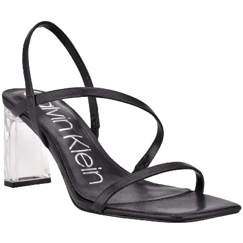 Cheap sandals for quick beach evenings-Calvin Klein Womens Idina Cushioned Footbed Slingback Heels