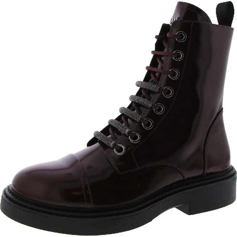 Boots with light ridge repose -DKNY Womens MALAYA LACE UP Leather Zipper/Lace Up Combat & Lace-Up Boots