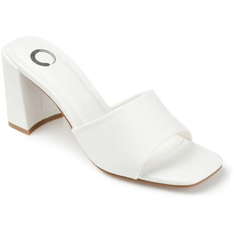 Cheap sandals for casual beach evenings-Journee Collection Womens Alisia Block Heels