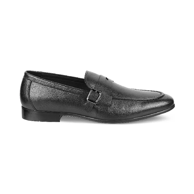 Premium loafers for classy night comfort-Tresmode Neno Black Men's Leather Loafers