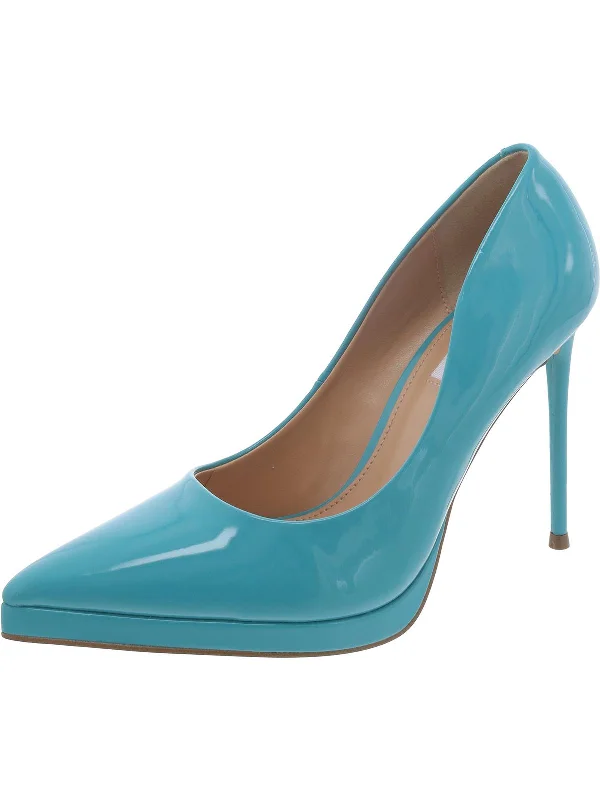 High heels for rainy fall strolls -Klassy Womens Patent Pointed Toe Pumps