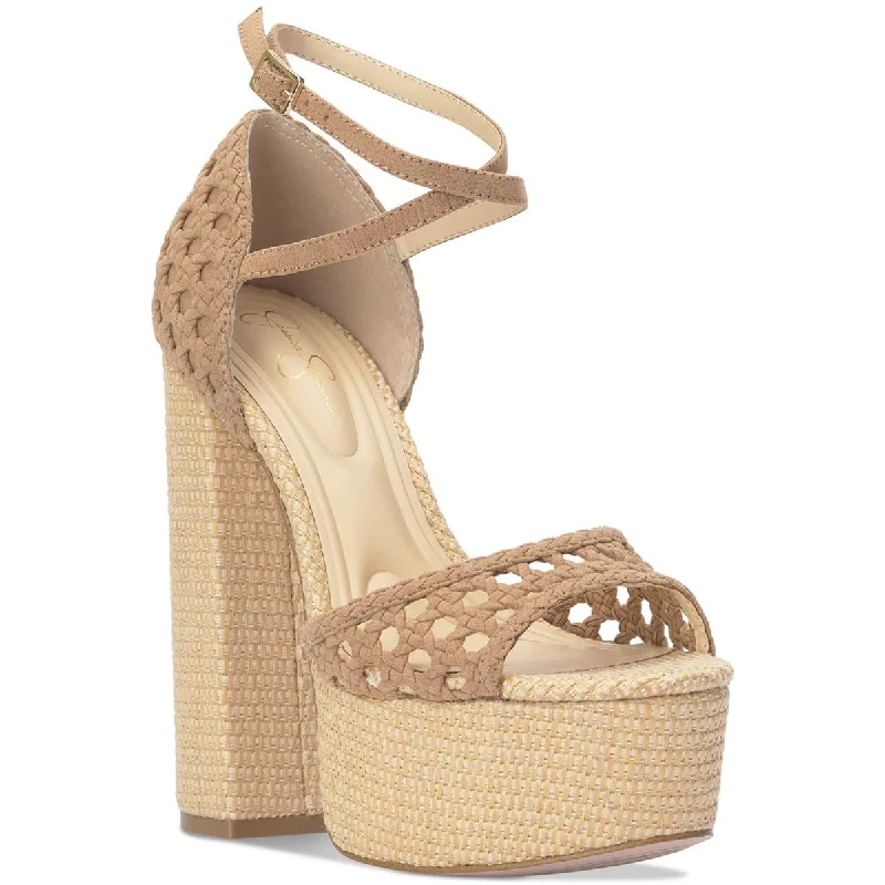 Trendy sandals for summer shore evenings-Jessica Simpson Womens Aditi Platform Open Toe Platform Heels