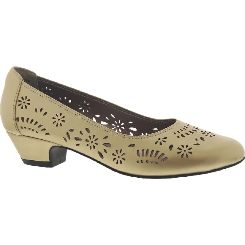 High heels for outdoor dusk vibes -Array Womens Dahlia Faux Leather Perforated Dress Pumps