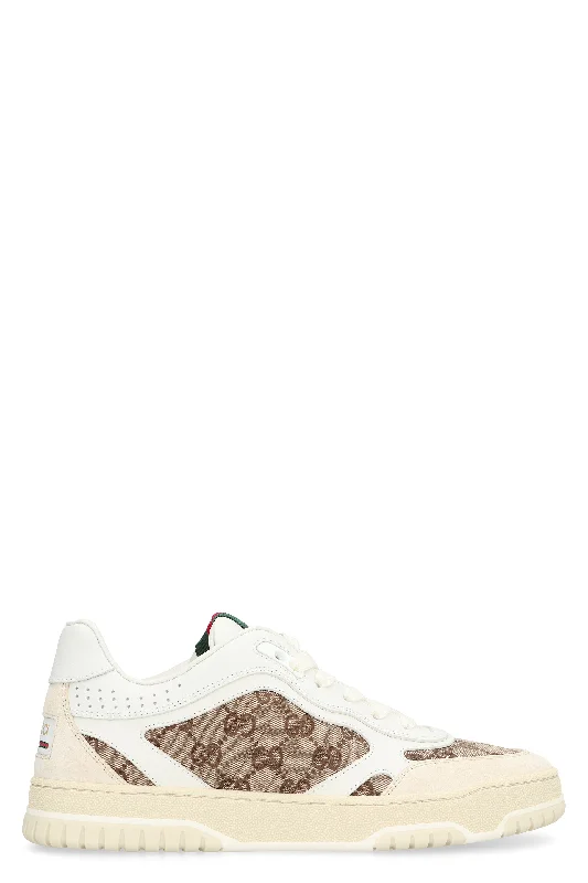 Athletic shoes for dawn jogs -GUCCI Re-Web Chic Low-Top Sneakers