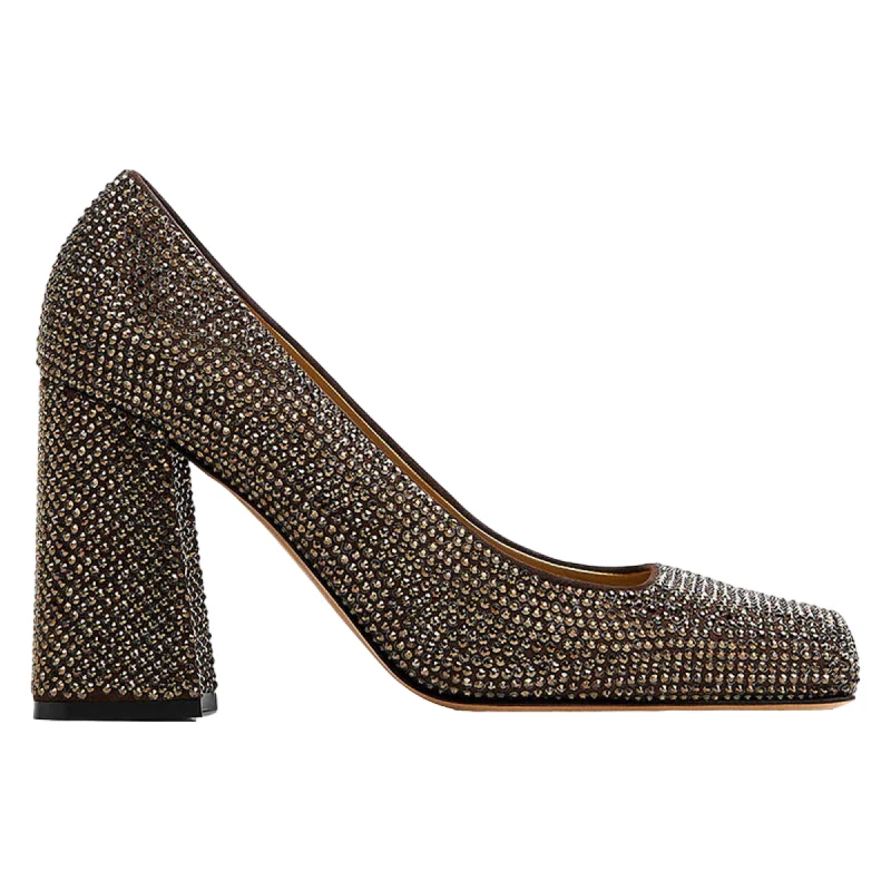 High heels for extended fall wear -Bottega Veneta Crystal Embellished Tower Pumps