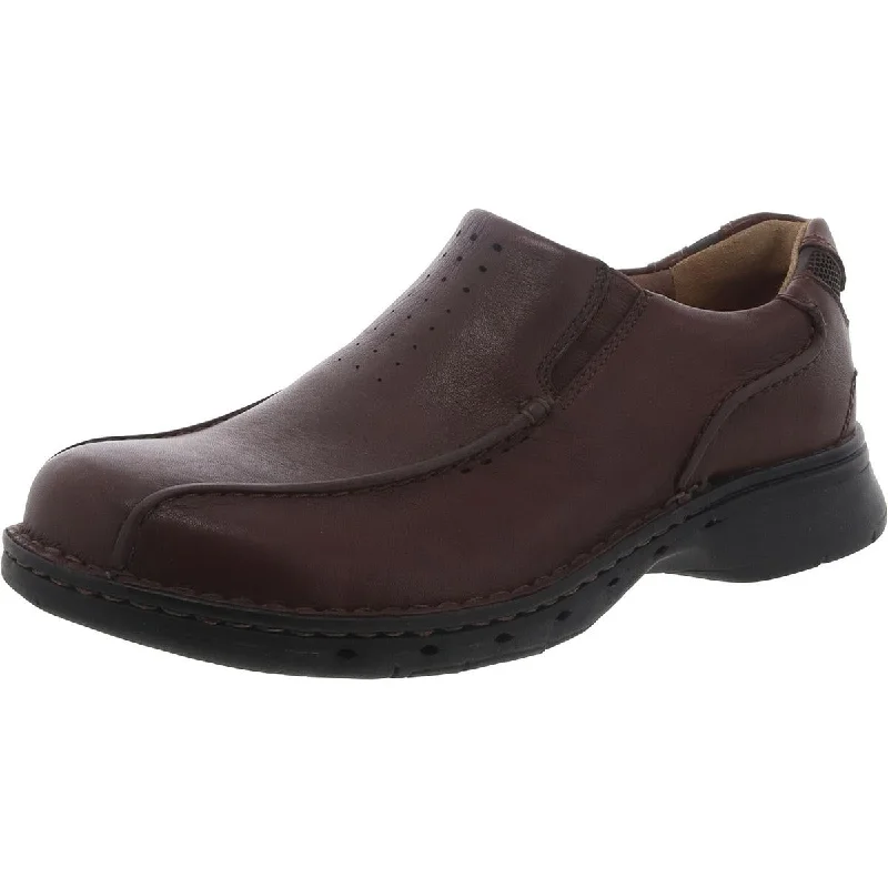 Athletic shoes for casual hikes -Clarks Mens Un.Seal Leather Slip On Casual And Fashion Sneakers