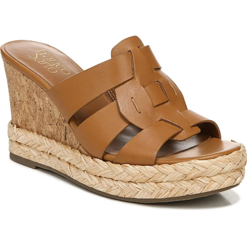 Affordable sandals for tropical shore evenings-Franco Sarto Womens Fioret Padded Insole Cork Wedge Sandals