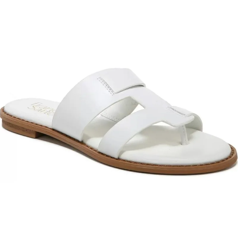 Fashionable sandals for warm shore evenings-Franco Sarto Womens Gretta Leather Thong Slide Sandals