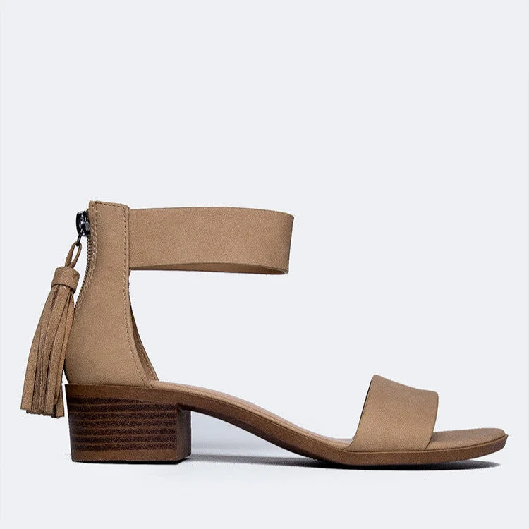 Comfortable sandals for hot beach evenings-Midori | Tan Nubuck