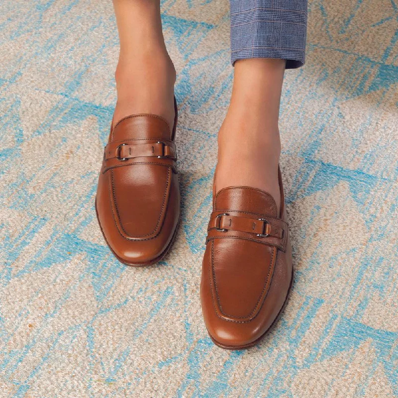 Cheap loafers for casual evening comfort-The Magno Tan Men's Handcrafted Leather Loafers Tresmode